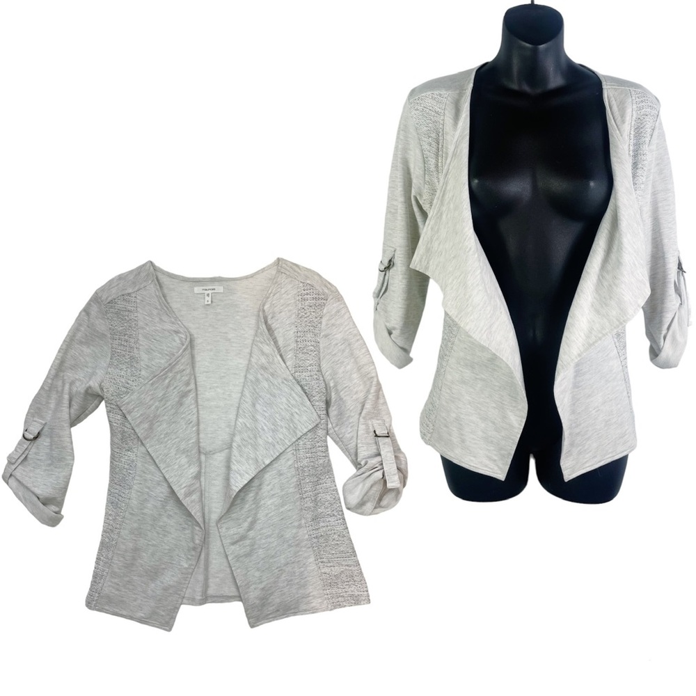 Maurice’s Heather Gray Open Cover Up Cardigan Sweater Jacket Small Light Grey